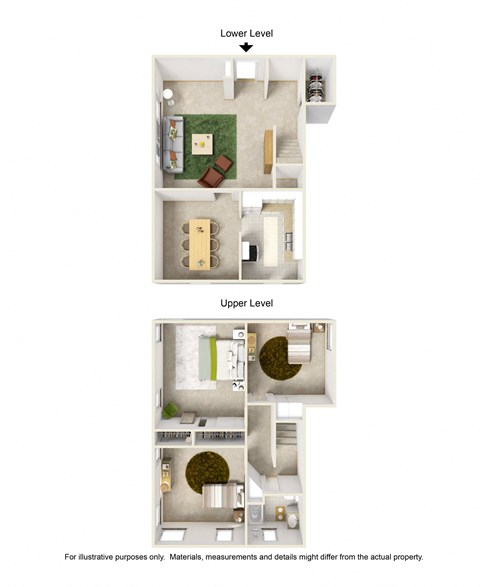 a floor plan of a house with a bedroom and a living room